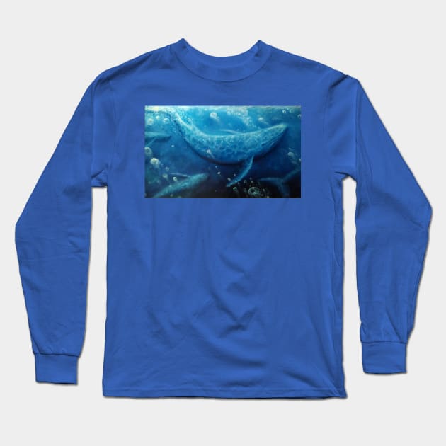 Whales Long Sleeve T-Shirt by SPACE ART & NATURE SHIRTS 